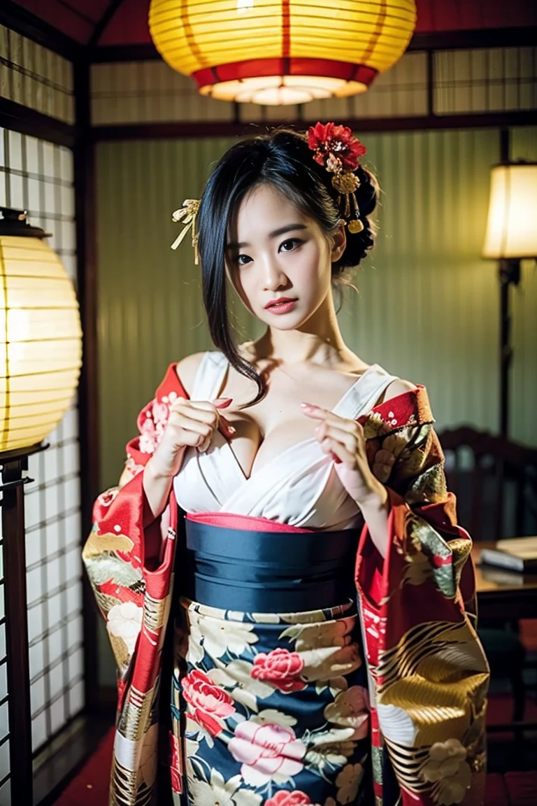 GEISHA- SEXY- KIMONO LIFTED- UPPER BODY- THICK THIGHS- TEMPLE- MEDIEVAL- SWORDS- WARRIOR- SEXY FACE- DETAILED HD