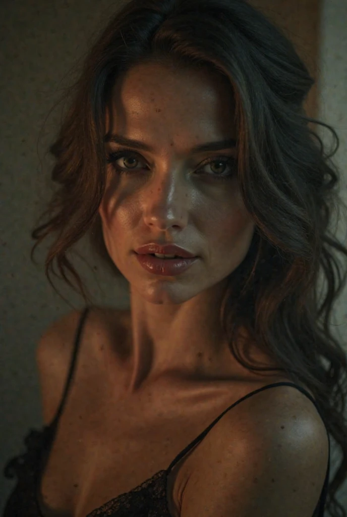 Create a woman feeling very horny