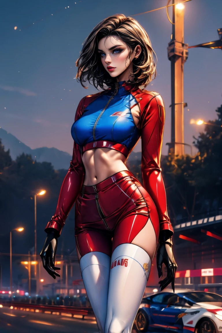 (Masterpiece, Best Quality), 8k Wallpaper, highly detailed, poster, vintage sci-fi film, 1960s, a magazine cover with sexy giant nurse towering over a tiny city, a portrait by Paul Kane, cinematic movie poster, perfect face, bright colorful hair, Attack of the 50 foot woman, giant woman, tiny city, lines, abstract, mid century modern, movie poster, vintage, white nurse uniform, stiletto high heel shoes, tiny destroyed skyscrapers city, retrofuturism, pulp sci fi, pulp sci-fi, 60's pulp illustration, scifi pulp, pulp book cover art, pulp scifi, old retro pulp comic cover, pulp science fiction, pulp scifi illustration, vintage scifi, skyscrapers sized under her knee