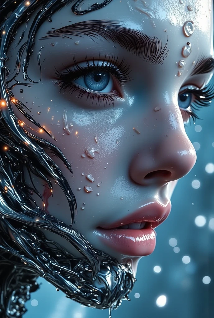 Masterpiece, Best Quality, (Extremely detailed CG unity 8k wallpaper, Masterpiece, Best Quality, ultra detailed, best shadow), (detailed background), (beautiful detailed face, Beautiful detailed eyes), High contrast, (better lighting, an extremely delicate and beautiful),1 girl,((colorful paint splashes on transparent background, Dulux,)), ((Caustic)), Dynamic Angle,beautiful detailed shine,whole body, paint splash on face. , 3d realistic anime style, Seductive anime boy, anime realism style, attractive anime boy,beautiful and attractive anime men, mirando a gojo Satoru , ((gojo Satoru)) Gojo Satoru's Jujutsu Kaisen, whole body,
