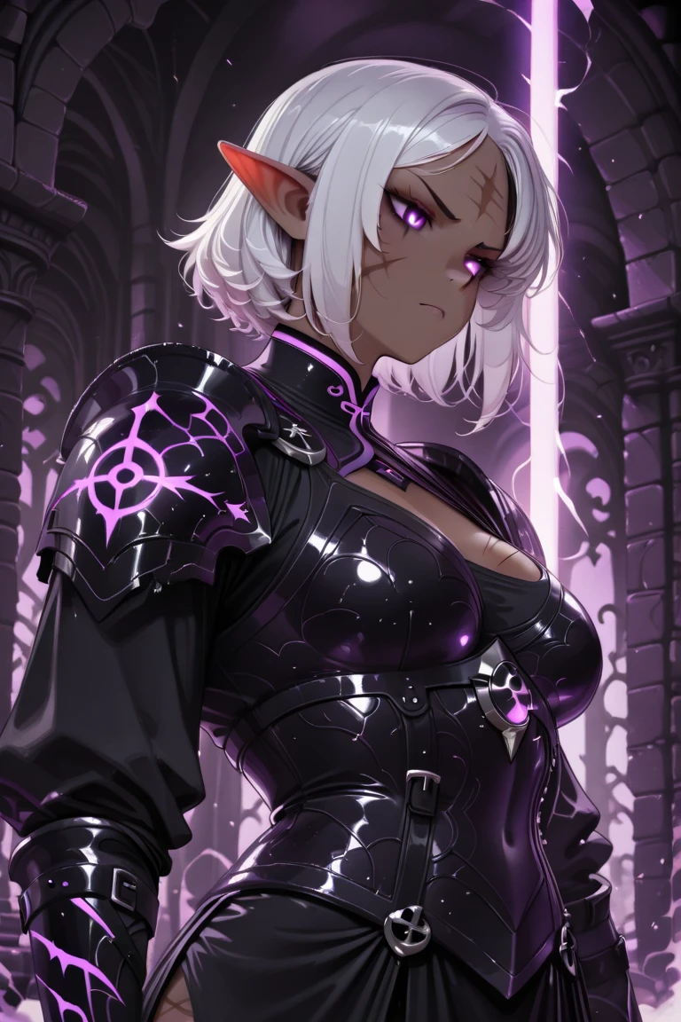 Ivy Valentine, Soul Calibur, Short hair, White hair, Sexy, Submission, Tied up, Excited, High details, 4K