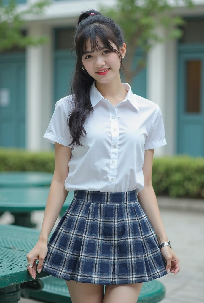 masterpiece, top quality, ultra high definition, colorful, flat color, depth of field, lens flare
1 girl, sitting, black hair, watching viewer, school, classroom, pleated mini skirt, school uniform, seravuk, detailed touch, detailed fabric texture, beautiful detailed face,