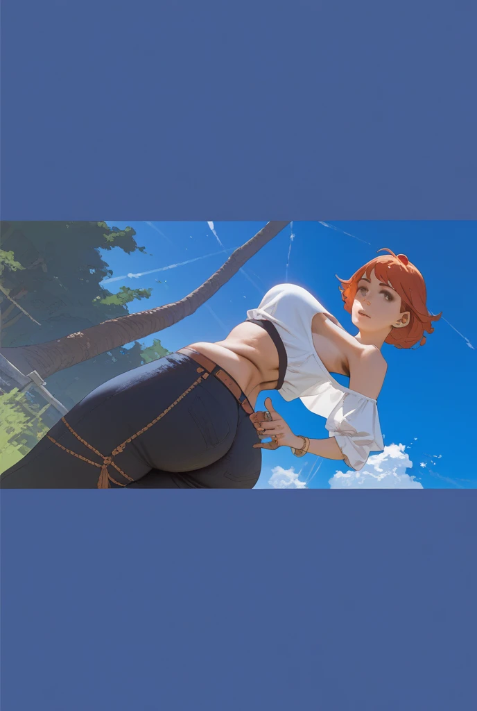 See through(My ass is wet with milk)、A face with its mouth wide open and climaxing(Squat((())Sweaty、太ももとButt Emphasisパンティ露出、just before the sun goes down、Thigh zoom emphasis、Beautiful sunset、Realistic、Mohawk Hair(10 year old girl)、Close-up from the ground、Climbing the stone steps of a mountain in summer、Butt Emphasis、Light Orange((Shorts))wear
