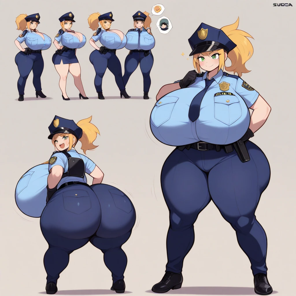 score_9, score_8_up, score_7_up, score_6_up, score_5_up, score_4_up,huge breasts, 
shrug \(clothing\), , thick thighs, thighhighs,], gaming feet focus feet fetish evil face (police clothers:1.4)   (police girl:1.4)  (huge ass:1.9) (fat ass:1.9)bimbo girl,sexy bid lips , large curvy,(huge breasts:1.9), gold bikini police girl police suit 2d,asura style {{score_9, score_8_up, score_7_up, source_Cartoon, rating_explicit, very aesthetic,}} BREAK {{{(simple gym background:1.1) lovely mom, bob hair cut, in tight gym wear, cameltoe , covered nipples)}, perfect face, perfect hands}} BREAK {{}} huge breasts, huge ass, big ass, massive ,ass focus demon girl huge butt cow girl multiple views