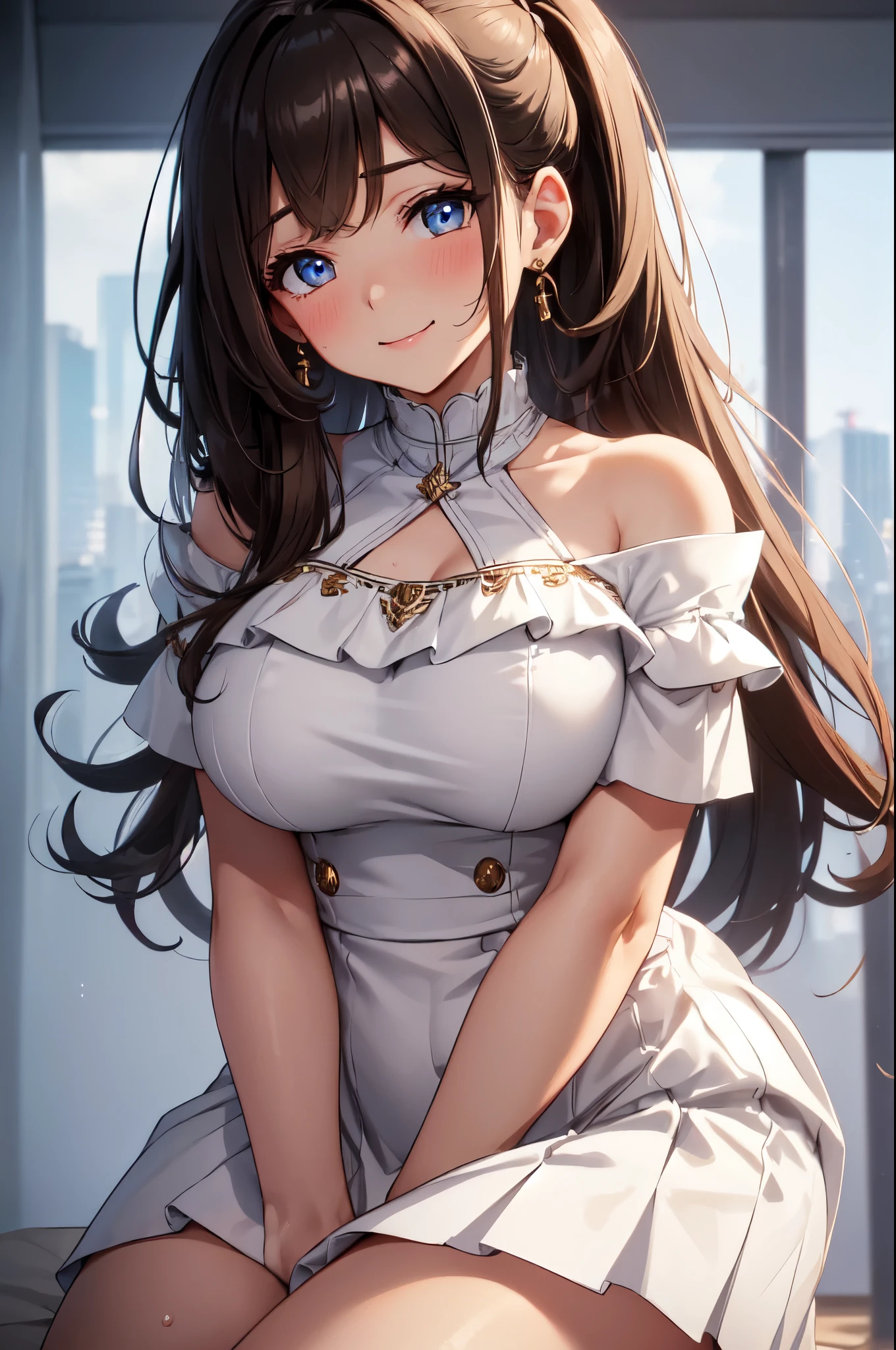 masterpiece、最high quality、High resolution、High-quality images、8k, 1 female、Skin Radiance、Skin Texture、Expression of fine eyes, realism, detailed manga style, Manga art style, Perfect line drawing, Beautiful line art, digital manga art girl, clear,  charm, Front view, (Perfectly Detailed face), (Beautiful Hands) 、(Five Fingers:1.3)、Photorealistic images, Written boundary depth,
One Girl, bangs, blue eyes, Brown Hair, Mouth closed, From the side, Hair between the eyes、View Audience, Long Hair, night,  star , Upper Body, Bright and colorful, Strong color contrast, ((Shooting with a digital SLR)), photograph, Becoming a pro, Realistic, Are standing, Hot Face, blush, (Glowing Skin), Browsing Caution, ((Lifeで:1.3)), cute, cute, Japanese, high school girl, height: 158cm, 16 years old, 最high quality, shape, Very detailed, In detail, High resolution, 8k wallpaper, Perfect dynamic composition, Beautiful details, Big Breasts, Random sexy poses, whole body, Like a real human being, smile, nude, gravure, 1 female, Black Hair, Long Hair, 15 years old, (Big Breasts:1.3), 最high quality, 8k, high quality, High resolution, (Thick lips), ((Looking at the audience)), double eyelid, Beautiful woman, whole body, Dutch Angle, ((cuteネックレス:1.3)), ((Blur the background:1.3)), Big Breasts, Brown Hair,masterpiece、Life, Are standing, Cowboy Shot, Dutch Angle, ((naked)), cuteネックレス, 最high quality、High resolution、High-quality images、8k, 1 female、Skin Radiance、Texture of skin and clothing、Expression of fine eyes、Girl with long shiny hair, Manga inspired by Lee Jong-suk, Trending on deviantart, realism, detailed manga style, Manga art style, Perfect line drawing, Beautiful line art, digital manga art girl, K-POPアイドル, dress, Beautiful brown eyes, Fuller lips, Gorgeous face with attention to detail, (cutesmile), charm的な, Innocent, Side view, (Perfectly Detailed face), (Detailed and carefully hand-drawn) Photorealistic images, Written boundary depth,(alone:1.4),(One girl:1.4),(blue eyes:1.2),(Detailed face:1.3),(Beautiful attention to detail:1.3),(Slightly parted lips:1.2),(Embarrassed look:1.3),(Blushing:1.2),(Slender body:1.2),(Large Breasts:1.3), (masterpiece:1.2),(最high quality:1.3),(超High resolution:1.2),(Realistic:1.1), roller:cuteGirlMix4_v10:0.5,roller:韓国人shapeらしさ_At 3 p.m.:0.3,((Big Breasts:1.5))