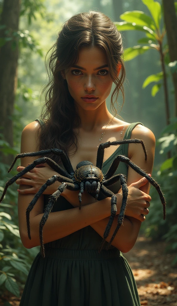 a girl trapped in the spider's web