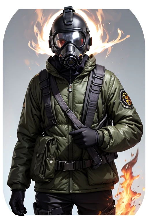 An epic fantasy comic book style portrait painting of a man wearing a gas mask, unreal 5, DAZ, hyperrealistic, octane render, cosplay, RPG portrait, dynamic lighting, intricate detail, harvest fall vibrancy, cinematic, centered, symmetrical, artstation, full body shot, portrait, William-Adolphe Bouguereau, Greg Rut <lora:Details:0.85>
