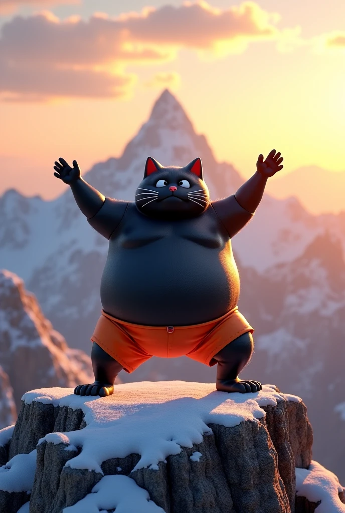 Create an image of Tai Lung from Kung Fu Panda holding a TKJ flag.