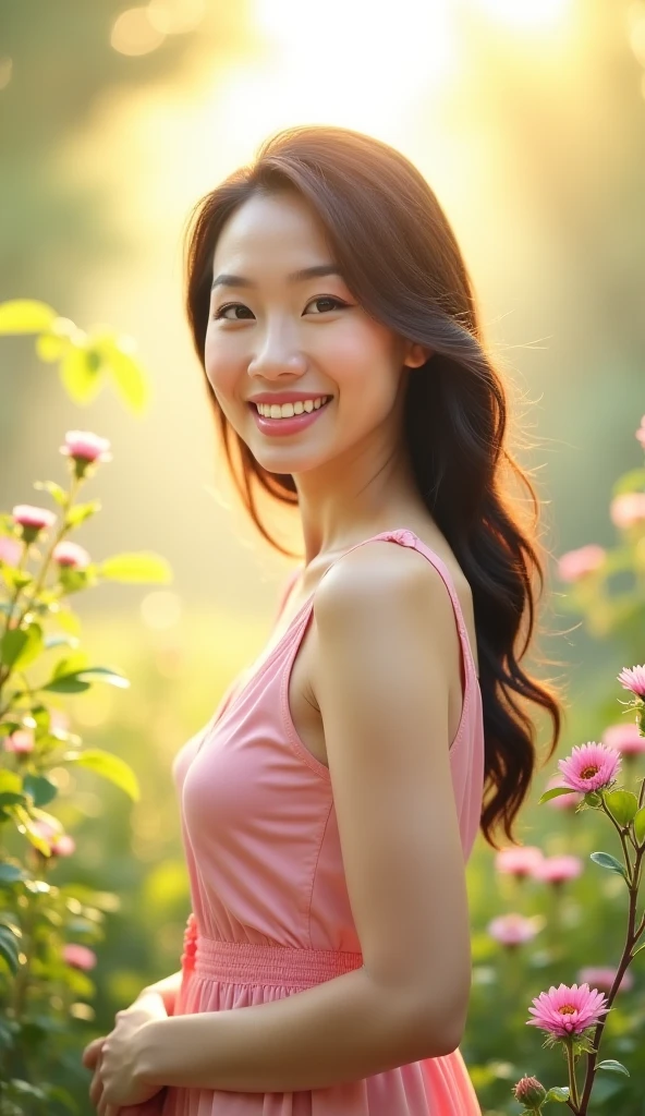 prety woman、a smile、fullnude