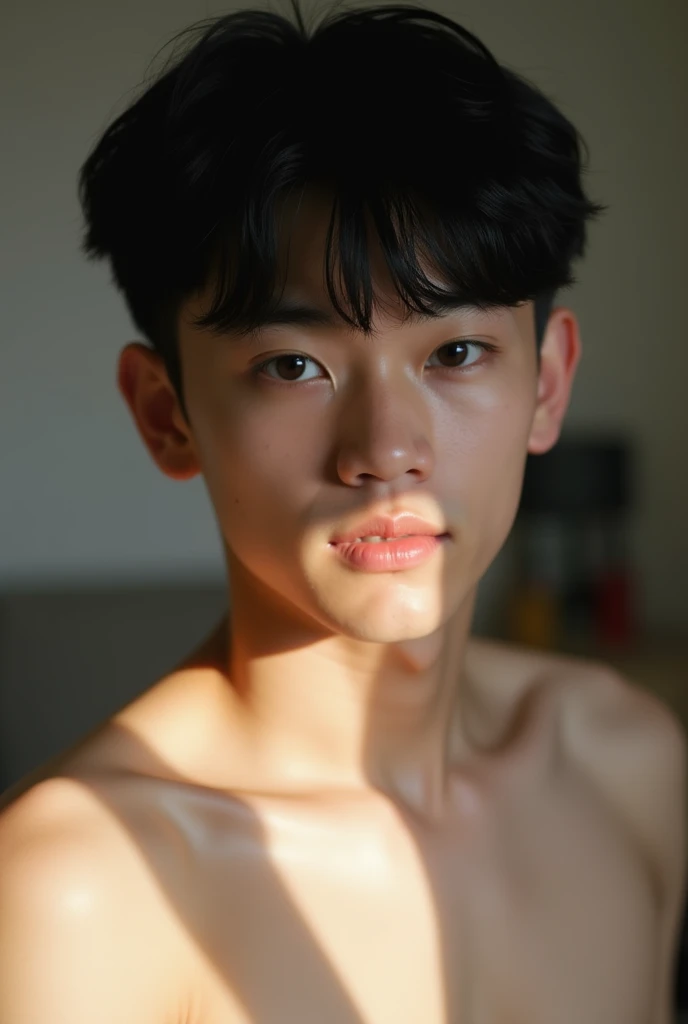 Handsome young man,cute,clear,pure,ager,naked,The penis is beautiful and suitable for its age., My hair is very short and has an undercut., bedroom