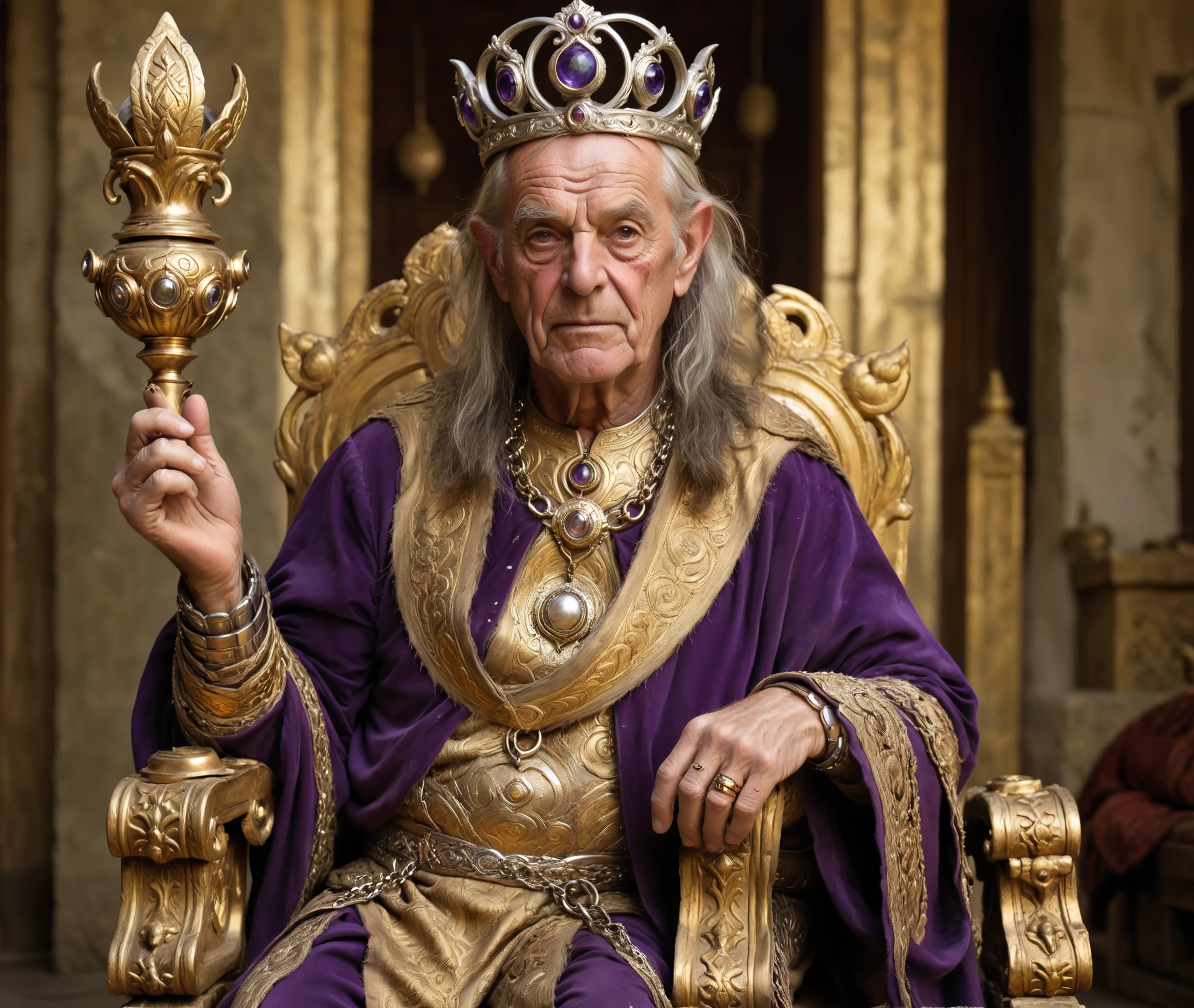 Older man, Senil, with more rings, panoramic view
