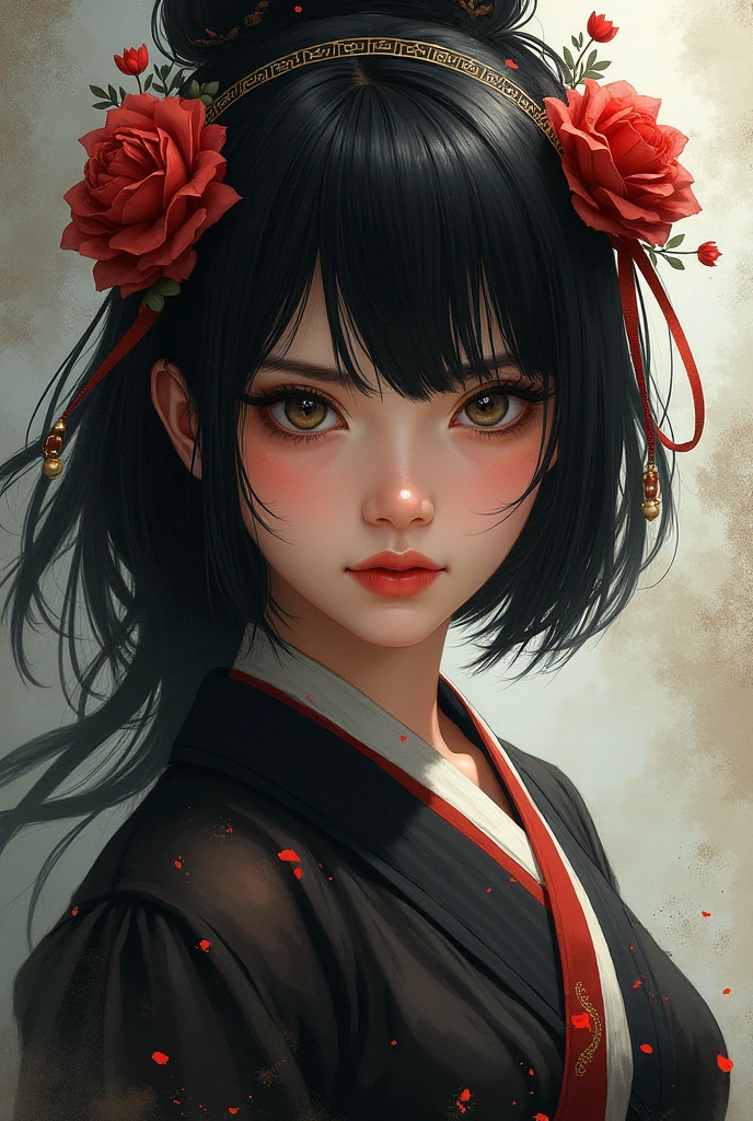 (masterpiece:1.2),best quality, extremely detailed, catgirl, goth girl (goth makeup:1.2), random hair,  random haircolor, random multicolored hair, streaked hair, detailed hair, (random eye color), blurred background , visually stunning, bokeh, ,piercings, hanfu, scenery:1.2,   <lora:ink-0.1-3-b28-bf16-D128-A1-1-ep64-768-DAdaptation-cosine:1>, ink:1.2,