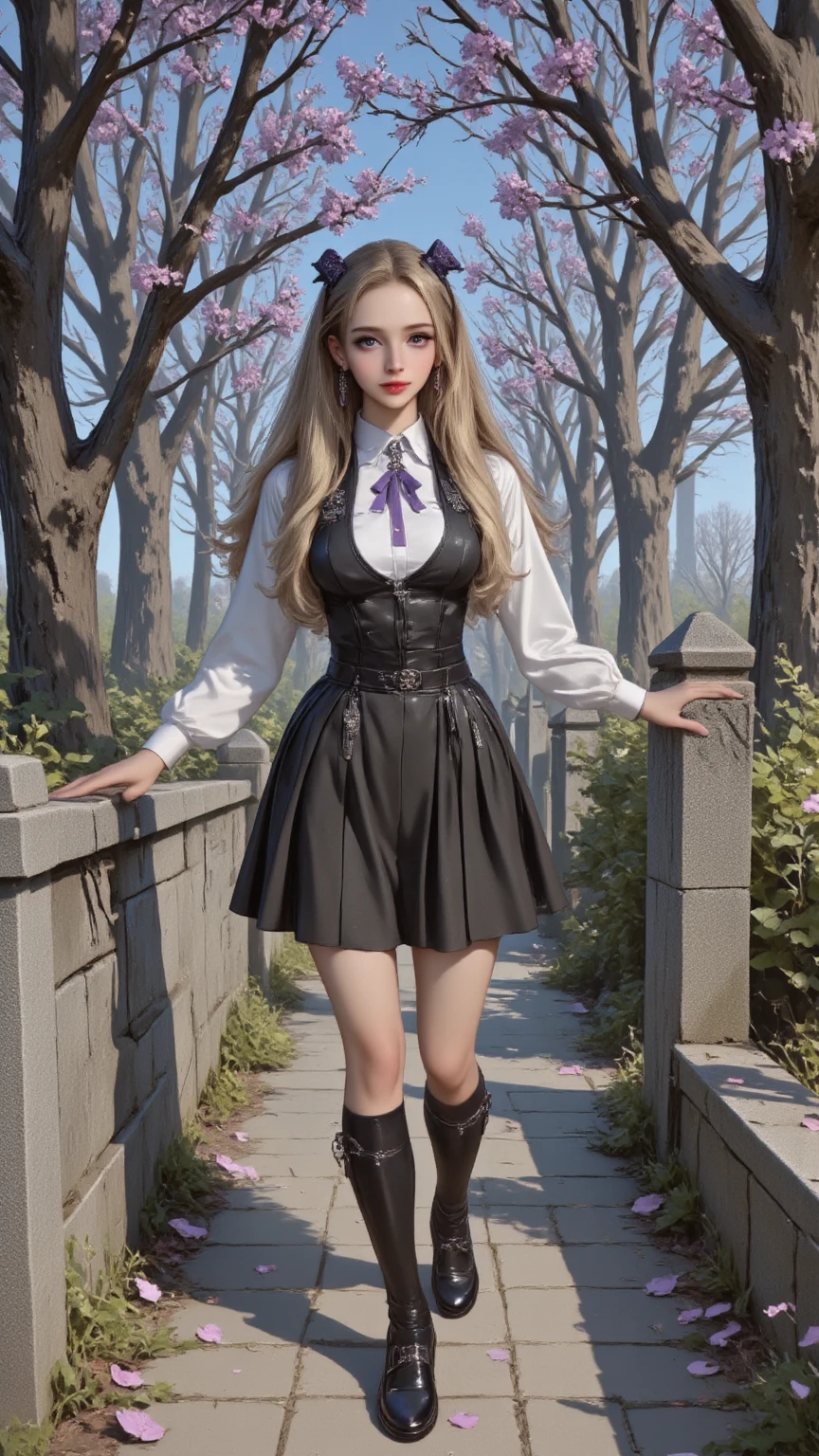 (cbzbb:1.25), wednesday as Jenna Ortega, The Addams Family, artstation,full body view, very horror background.1femal.