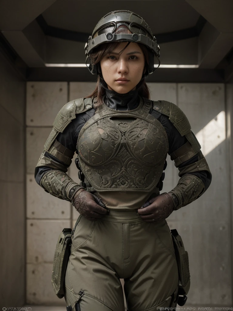 Make a girl tall 6'2,Hair black mix Brown,Eyes color Havel, Skin pale, Survey Corps shirt and pants season 4 bodysuit,Odm gear modern anime grab sword, and eyes bags ,Wall maria background
,Tits big normal, Survey Corps shirt and pants and 6'2 height,Women edwiran old younger
