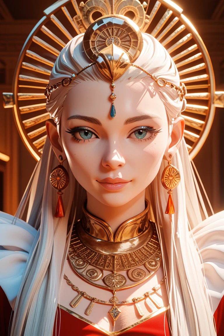 a white coloured giant African man head sculpture with african designs on it, in a white coloured African designed room full of white coloured, African sculptures and instruments, all white coloured in scene, cgsociety 9, sci-fi, with iridescent light, 32k, ultra HD, unreal engine rendered, cinematic lighting,  bright and vibrant colours, photorealistic image, --auto --s2