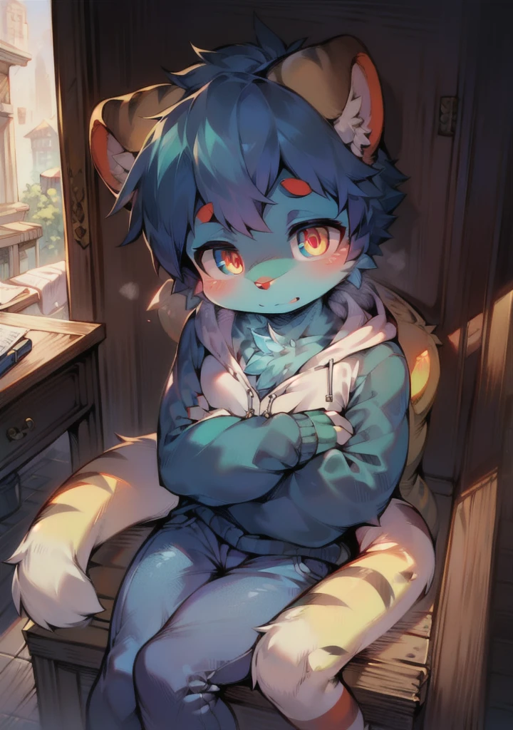 three fourths view,Dark blue body,Fluffy hair,Shota,blue hairs,toddlers,Blue eyes , adolable, Master masterpieces, A high resolution,8K,detailedbackground,high high quality,(((Libido boy,toddlers,Q version))),solo,Cat tail,cat ear,((solo,only, Looking_at_Audience communication_Legs, On_Return to the best_quality, hi_Nothing,,Bedrooms,opening legs)),the shy,((lalafell)),solo person,((author:Puinki,By Artists:1.2),(author:Unreal Land,author:Sumi Kuroi,author:Milk Tiger 1145,author:Morkey,(author:Xia Huaiting:0.8),(by Pino Daeni:0.8) (Fine and detailed eyes and detailed face) , (Handsome face) , (Perfect anatomy) ,thick bushy eyebrows,short detailed hair,Very Fine Detail, 4K , 8K ,cinematric light,stunning art,lindo cenario