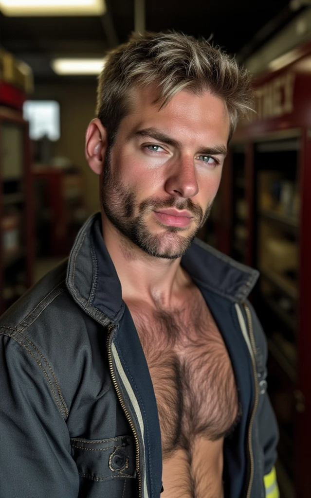 A sexy handsome man in a cafe, sitting and drinking coffee, homoerotic, handsome face, gorgeous hair, fashionable clothes , nsfw, homoerotic ,penis