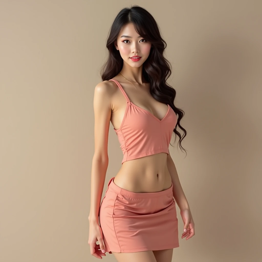 Magazines，An 18-year-old Chinese model girl，(((Real seduction expressions)))，Pink yoga suit set，D-cups，，cleanness，in pink，self-shot，(((k hd)))，Master masterpieces，Sony SLR，Soft lighting