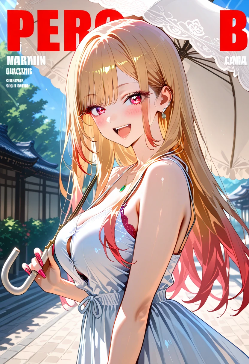 Personification of Ichigo Milk，，Light soft color coat and hat，pretty girl
