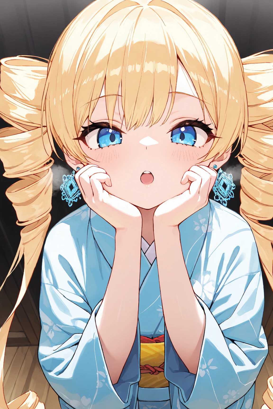 (masterpiece, top quality, best quality, official art, beautiful and aesthetic:1.2), (1girl:1.3), extremely detailed,(fractal art:1.2),colorful, highest detailed, (zentangle:1.2), parted lips,wallpaper,beautiful violet eyes, long hair, beautiful blonde hair, ponytail hairstyle, bangs,beautiful and detailed fingers, five fingers, (sad, sadness face, crying), school outfit