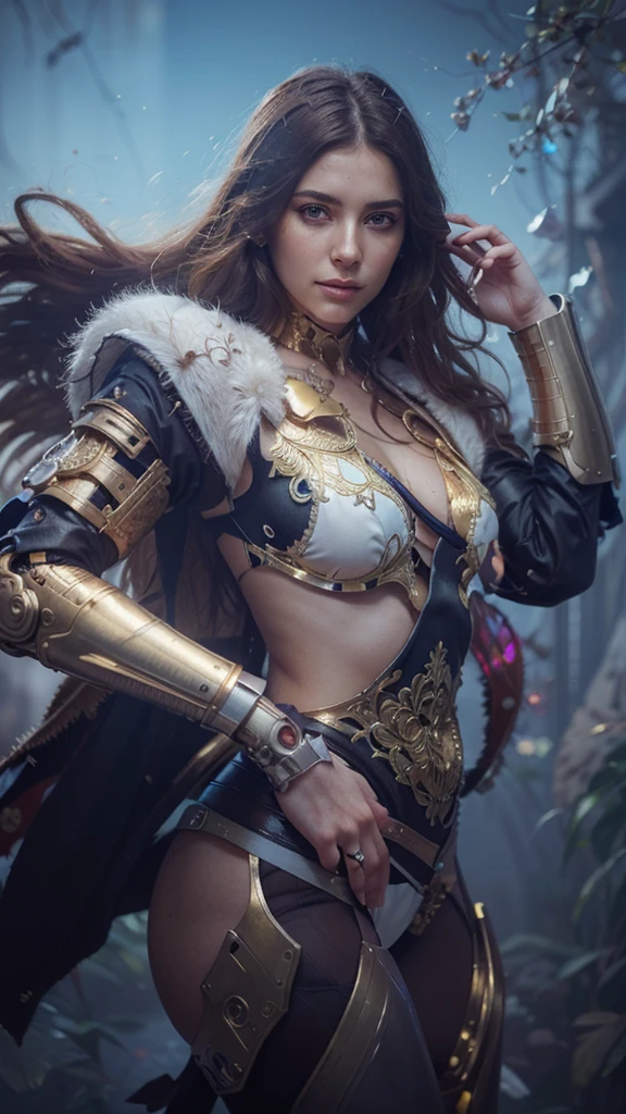 A sexy woman dressed in dragon scale armor with gorgeous dragon horns. Wear sexy luxury lingerie, which are hollow and varied and stunning in detail. Her image resembles an imperial goddess, plump and full of charm. It is a perfect masterpiece that shows the highest image quality, medium shot,, luxury traditional wooden room,,