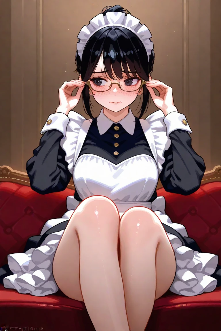 Roberta、Group、Twin braids、Glasses、gem、maid、Opaque Glasses、necklace、apron、Crosaid headdress、crossnecklace、long hair、long sleeve、bangs、Round Glasses、black hair、one girl、solo、Expression of feeling、blush、nipples are visible、Squat with your legs apart、clothes get wet、Clothes are transparent、Elegant panties、long skirt、spread legs、fancy pantieushy white love juice、Drip a large amount of love juice、orgasm、、Kindergarten children、、6 years old、、 of