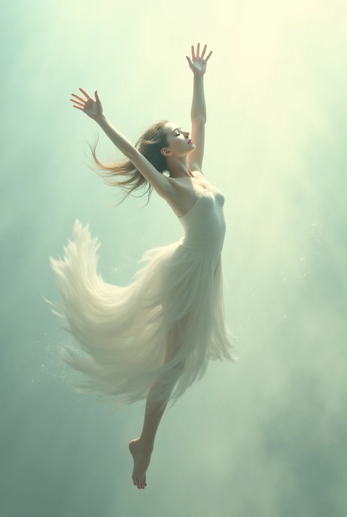 figure of a girl doing aerial dance