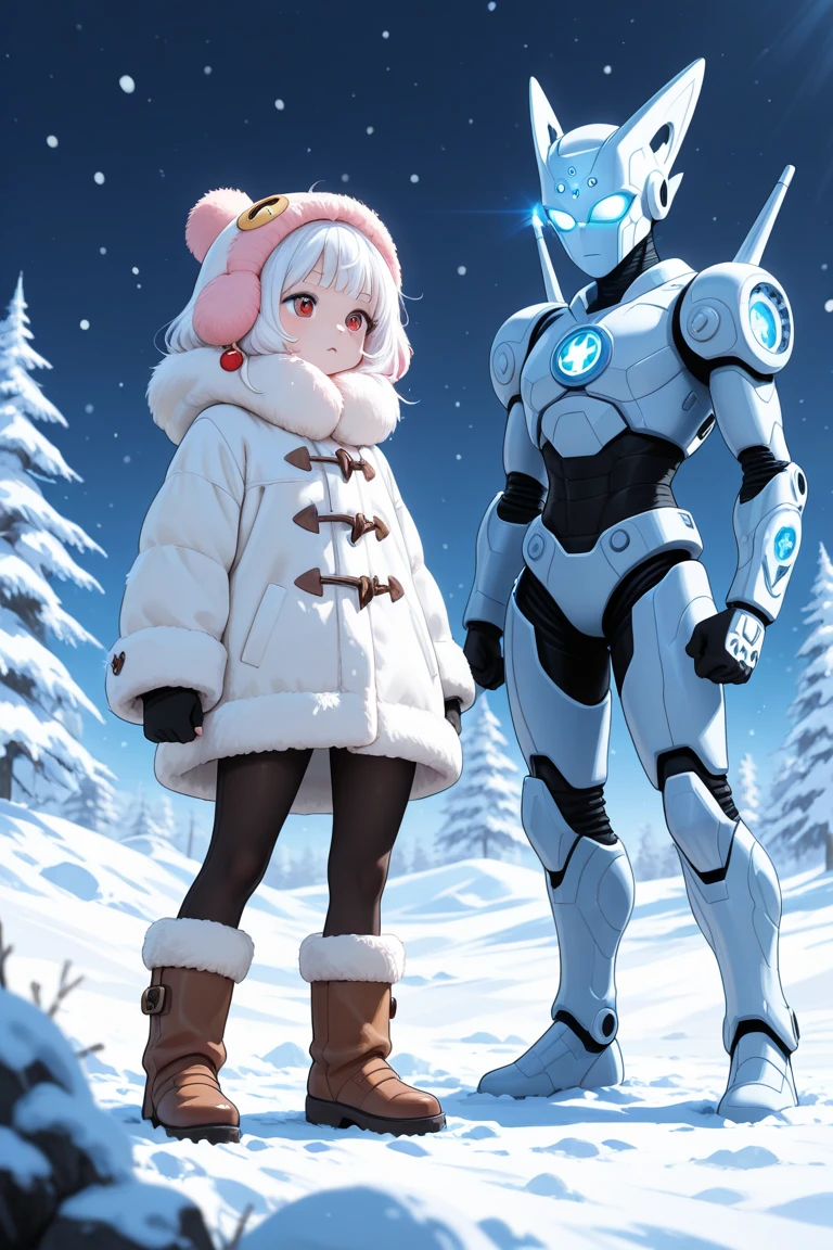 1 girl, full body esbian,sat down,dramatic lighting,Pink Mecha,honey mecha,ホワイトPink Mecha,pink long hair,white long hair,small breasts,clothes fit the body,skin as white as snow, face,The most delicate face,naked thighs,8k wallpaper,master piece,best quality,smile,feet,put your foot on the bear,bear pillow