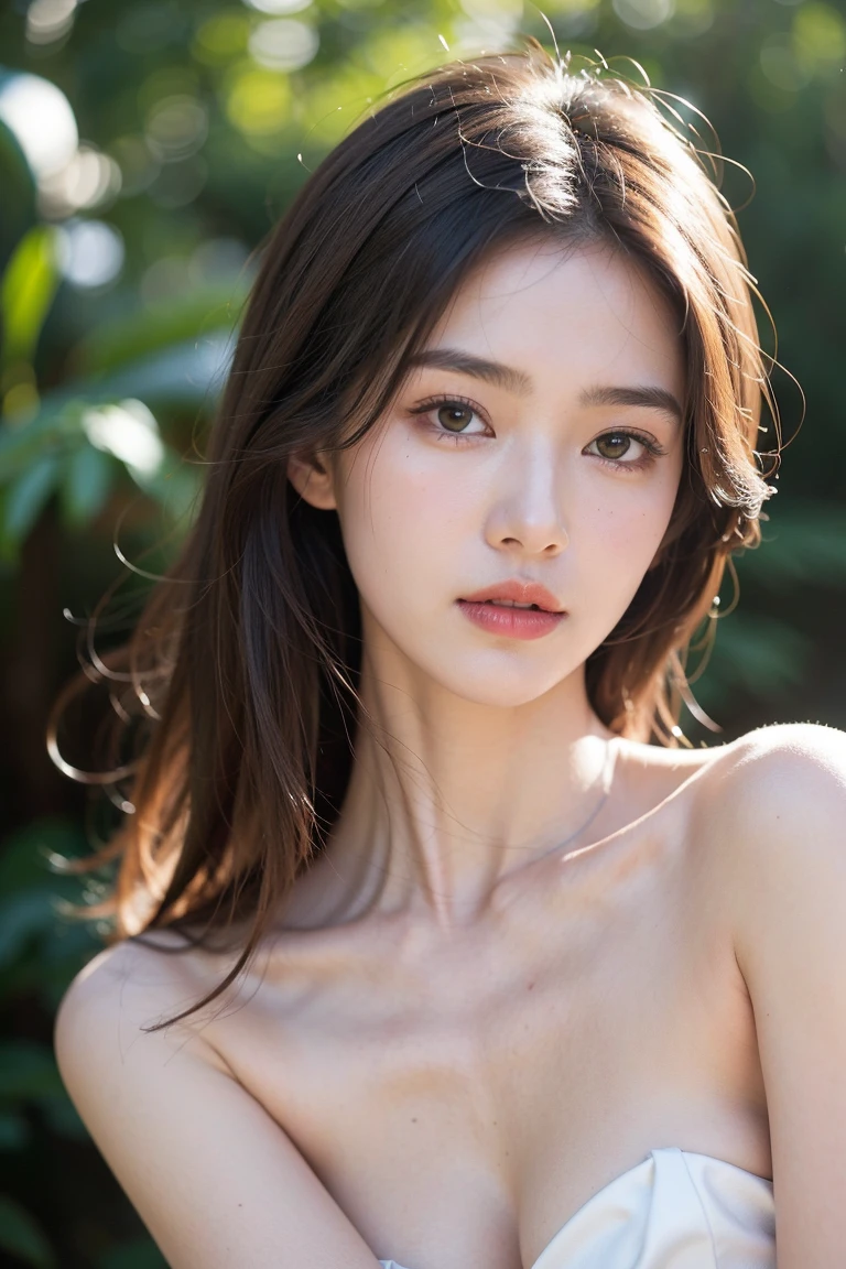 (RAW Photos, Highest quality), (Realistic, Photorealistic:1.3), Tabletop, Crying face, Very delicate and beautiful, Soft Light, (Brown Hair, Straight shoulder-length hair fluttering in the wind), Beautiful detailed girl, (Detailed fingers), Highly detailed eyes and face, Beautifully detailed nose, Beautiful attention to detail, 1 Girl, Japanese, Pure beauty, cute, (Half Body:1.3), Realistic face, Realistic body,