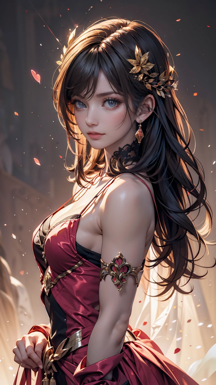 a beautiful woman with detailed green eyes, large breasts, sensual expressions, realistic, photorealistic, photo-realistic:1.37, (best quality,4k,8k,highres,masterpiece:1.2),ultra-detailed, HDR,UHD,studio lighting,ultra-fine painting,sharp focus,physically-based rendering,extreme detail description,professional,vivid colors,bokeh,warm colors,soft lighting