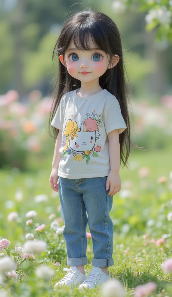 There was a little girl standing in front of the shop window, katelynn mini cute style, toddlers, wearing blue jean overalls, Gamine, overalls, cute and funny, adolable, 🤬 🤮 💕 🎀, Wearing overalls, Female explorer mini cute girl, Cute:2, Artist in tattered overalls, Adorable, Torn overalls, ???