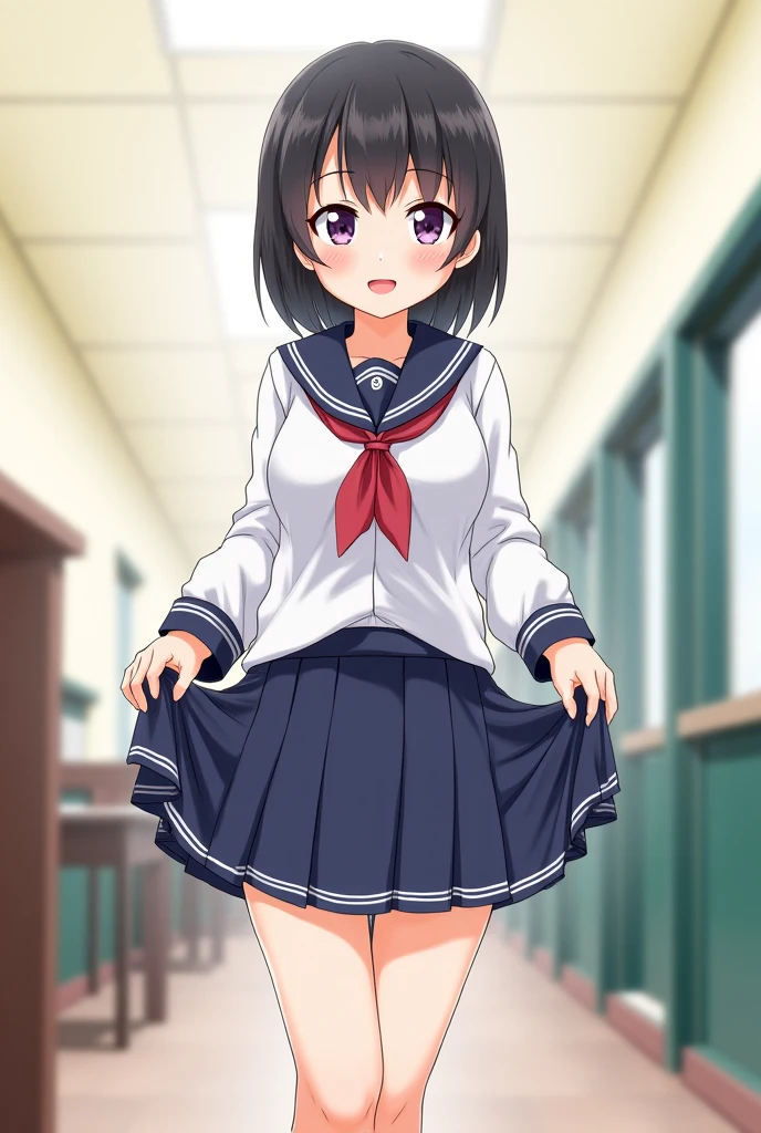 girl、Excellent anatomy, masterpiece, Highest quality,Realistic, hyperRealistic, 16k hdr,NSFW、White short sleeve shirt、Blue ribbon、Navy blue pleated skirt、Grey vest、Long Hair、Straight Hair、bangs、Brown Hair、high school girl、(((multiple views)))、(((panty focus)))、Pink Panties、In the locker room