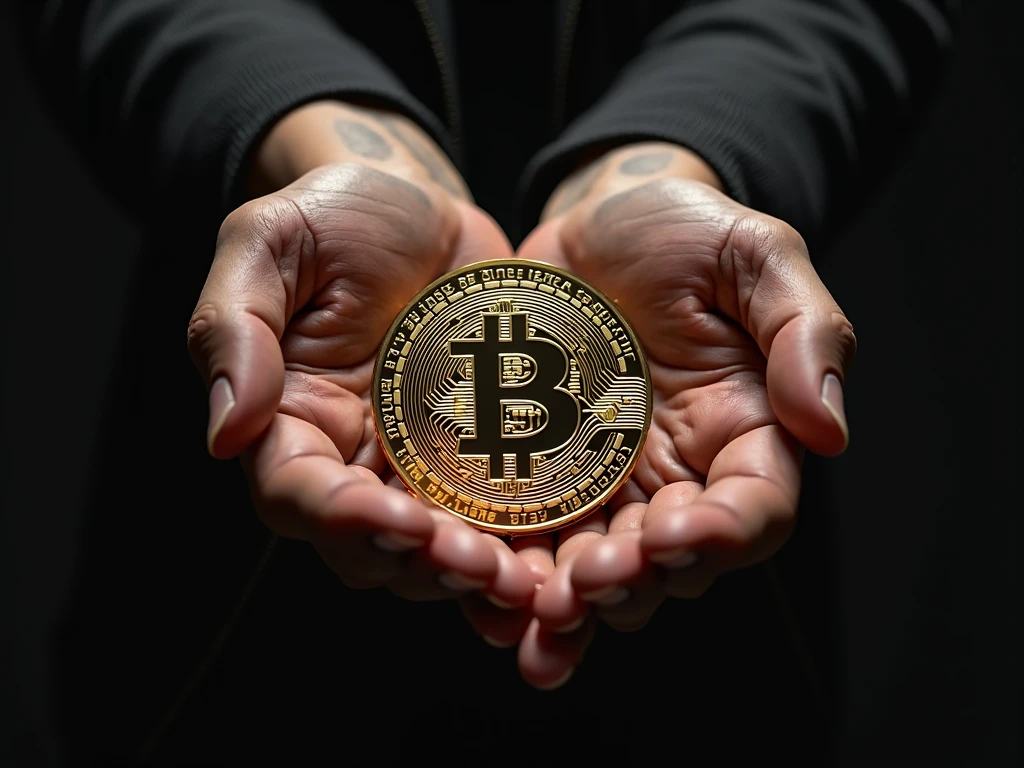 bitcoin in hand