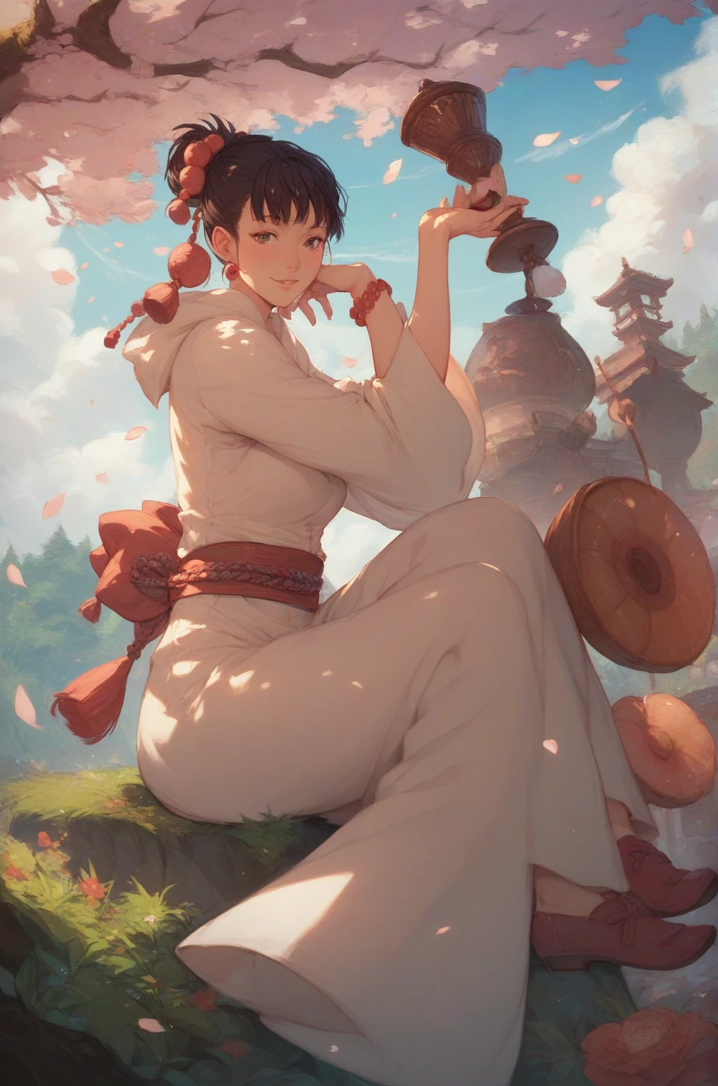 score_9, score_8_up, score_7_up, source_anime <lora:rayfa-ponyxl-000017:1> rayfa, tiara, bare shoulders, short dress, pink dress, detached sleeves,
1girl, pout, ice cream, bridge, outdoors, east asian architecture,