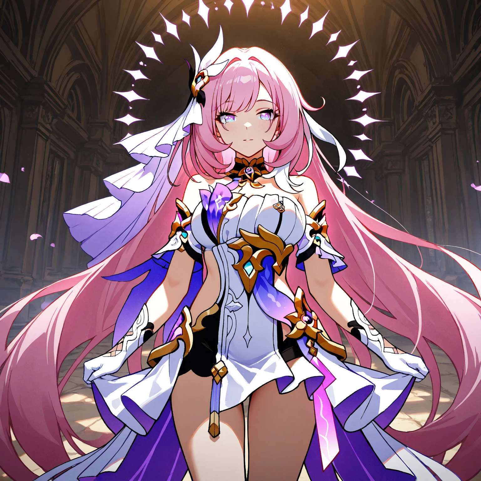 {{masterpiece}}, best quality, cinematic lighting, lens flares, beautiful detail eyes, colorful light, pink hair, grain