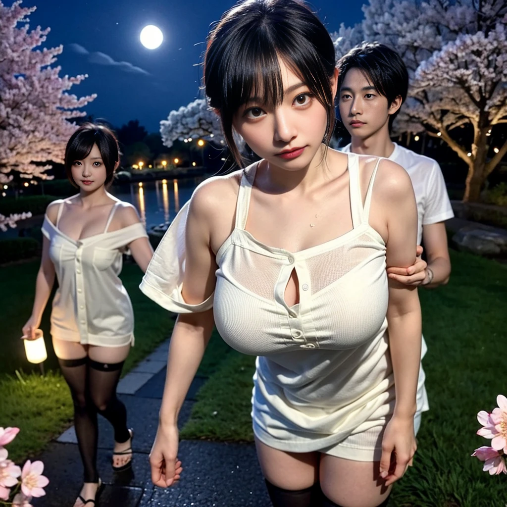 Looking up, 8k, masterpiece, Most detailed, Highest quality, bath, create a sense of fit, Cute Girls,Side Tail, (Wet),moonlight,((wedding)),pubic hair,Veil,(((bride))),Show off,(buffy nipples),love juice,Ecstatic expression,Stripped clothes,Outdoor,White lace,Nipples,Bright lighting,Ample breasts,Hime cut