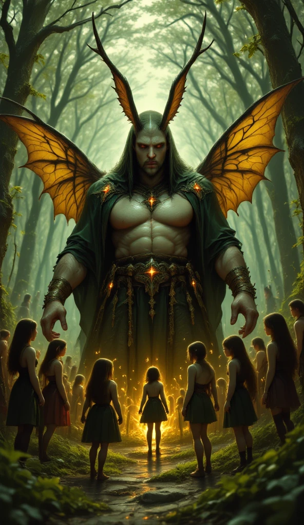 ((realistic, Best Quality, highest resolution, 8k)), ((accurate anatomy, accurate body, detailed description)), full body photo, Lilliputian country,  Little People , Multi-structure expansion , A large number of fairies are gathered, The reason the fairies are gathered is that a very large person visited and there was an emergency., A very big person is very perplexed, Multi-structure expansion 들은 불안한 표정으로 경계를 하고 있다