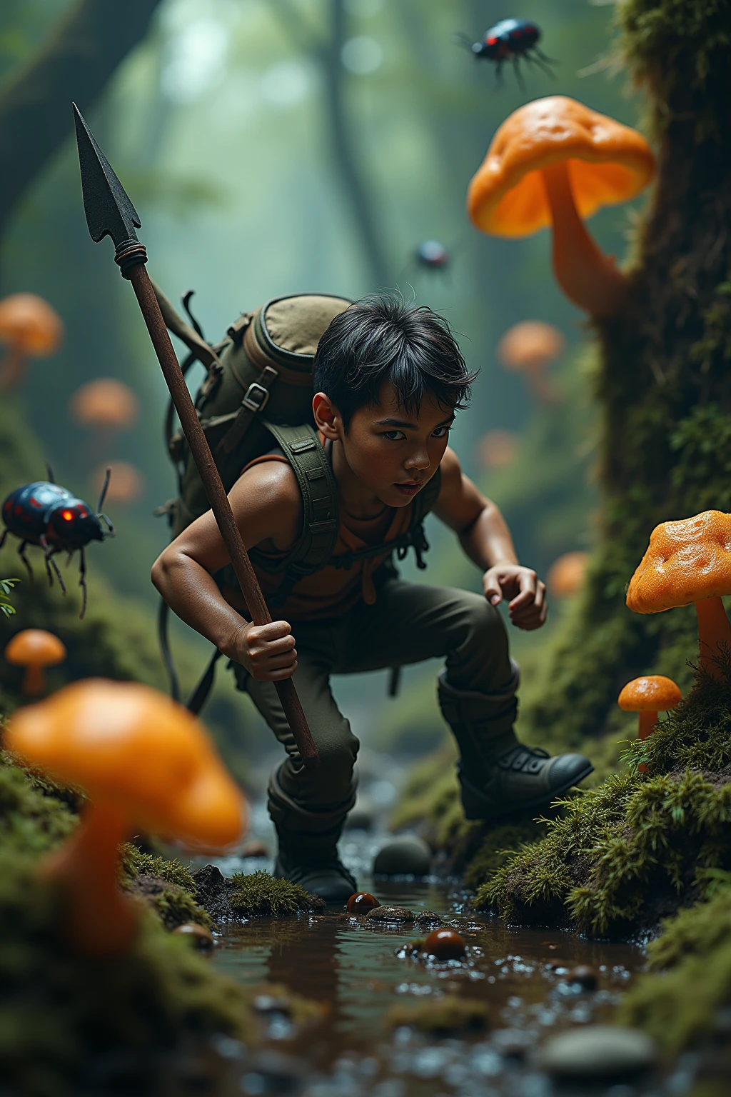 Change background forest cinematic light