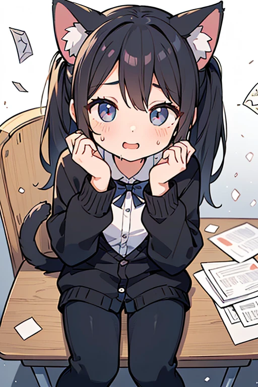 (masterpiece), 1girl, your, red eyes, long sleeves, pinafore dress, covering breasts <lora:csm_yoru:1> <lora:microdress_v0.2:1> <lora:covering_breasts_v0.1:1>