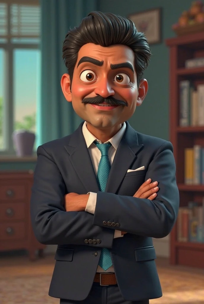 In 3D animation style"Characterization of Ramesh: He should be ...