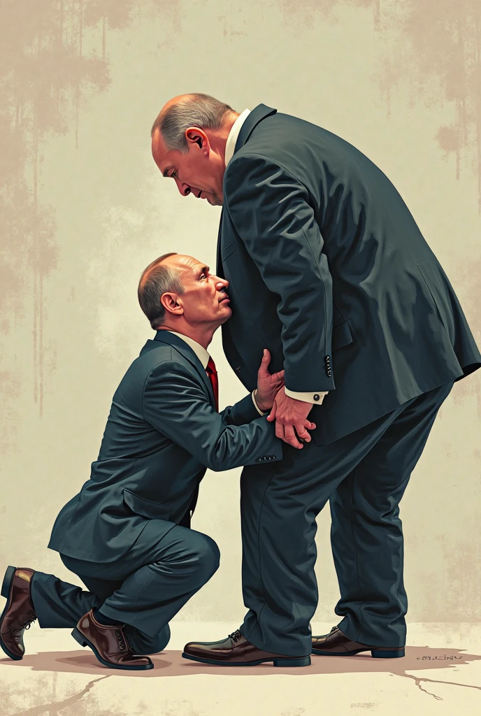 Je veux que tu mettes Hitler debout qui tient une laisse pour chien et au bout de cette laisse pour chien il y a président d’Israël Netanyahou qui lui est à genoux devant Hitler . 