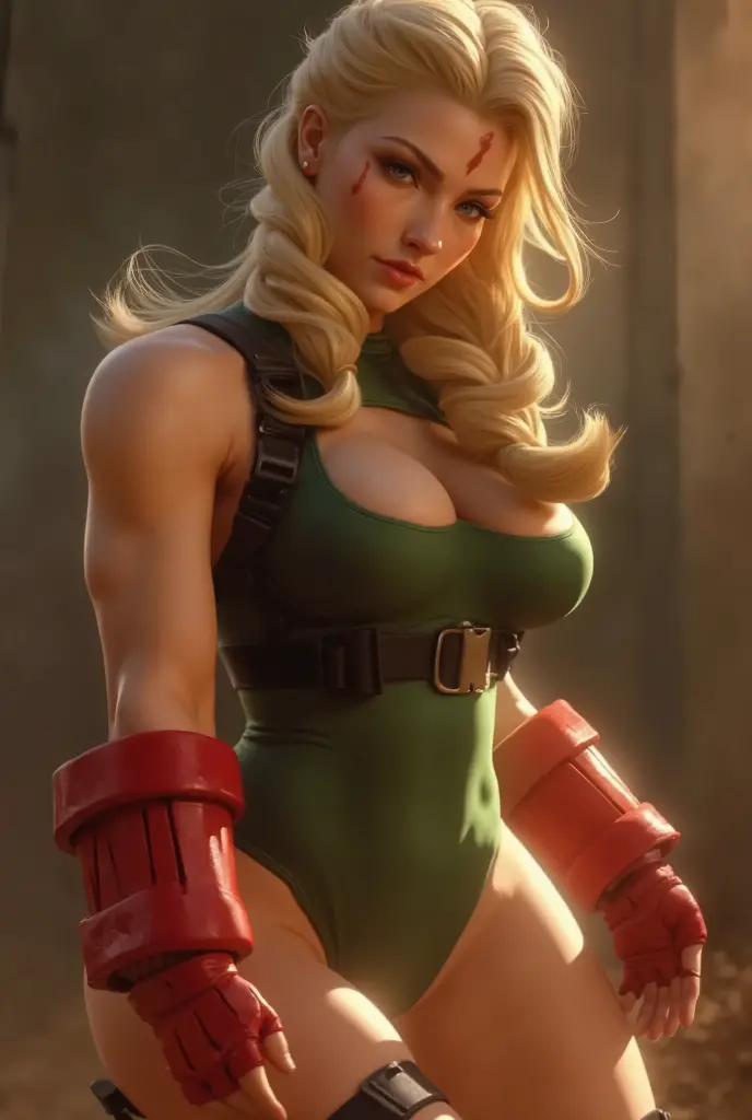 Yvonne Strahovski with a white low-cut blouse bouncing her breasts, with big butt, long light brown hair, green eyes, cinematic lighting, reflective light, UHD, super detail, textured skin, anatomically correct, high details, high quality, 1080P, HD, 4K, 8k, 16k, highres, best quality, super detail(8k, RAW photo, best quality, masterpiece: 16.9), ultra detailed, official art, photo-realistic:  1.37, upper body shot, DC Harley Quinn, film grain, action pose