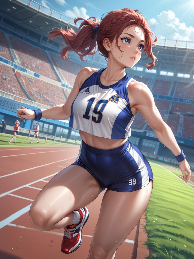 Competing in athletics at the Olympics。