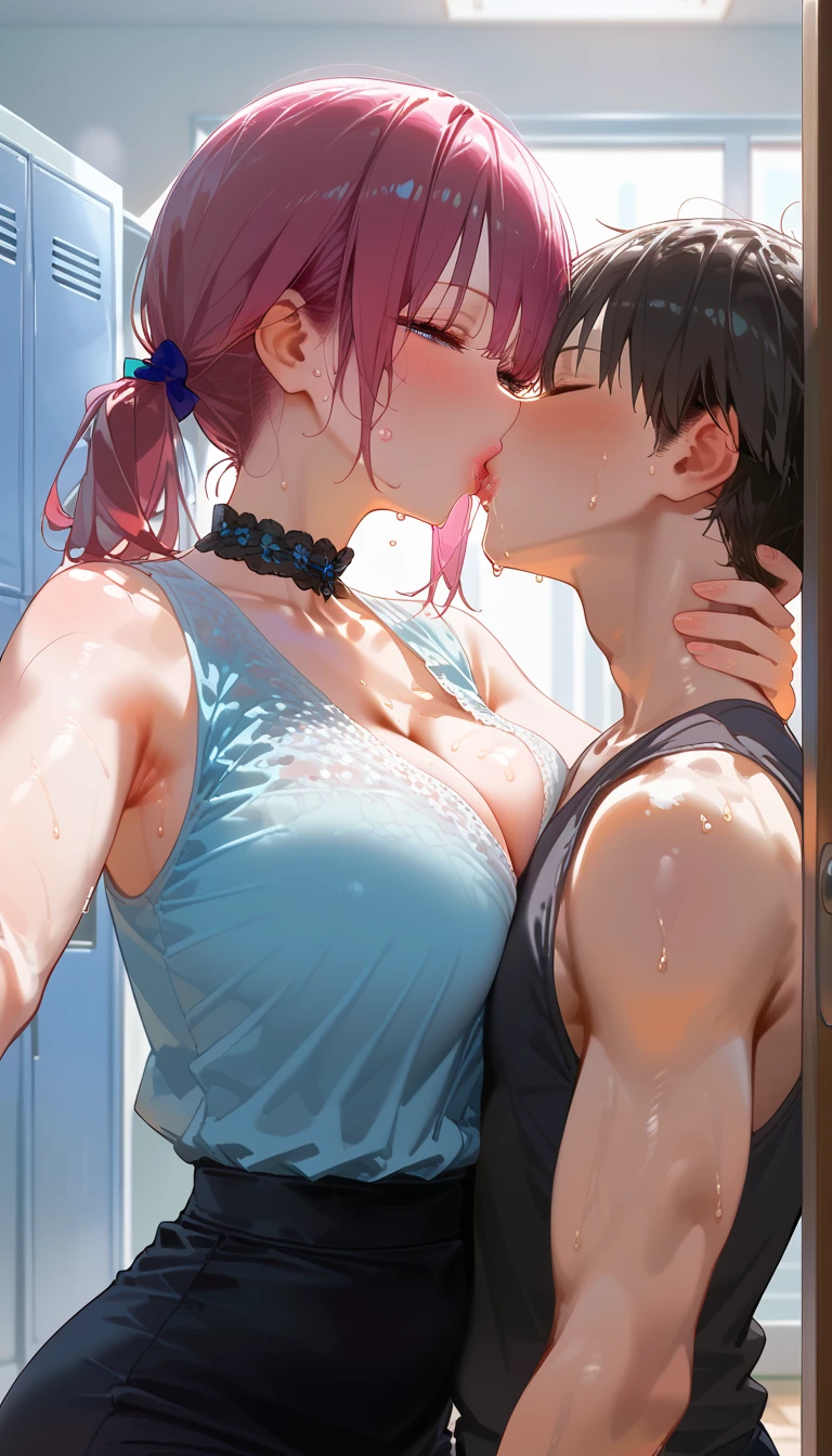 (girl,Fat middle-aged man:1.2)、Pink high 、blush、(kiss)、(hug)、(Big Breasts)、Very detailed、High resolution、4K、masterpiece、High resolution、Anatomically correct、(tears:2)、(rape)、Straddle a man、heart、toilet、(Sex:1.3)、(Grin)、Knee socks、((Breastfeeding))、(Oblique side view)、(Squat)、