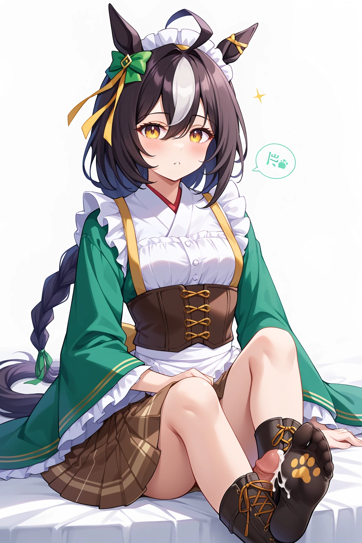 (masterpiece, best quality), intricate details,
1girl, <lora:qin liangyuV1:0.8> qin liangyu, bun cover, double bun, green ribbon, green eyes, black hair, short hair, sidelocks, bodysuit, white cape, fingerless gloves,
<lora:eager_pet_pose_v1:0.8> eager pet pose,