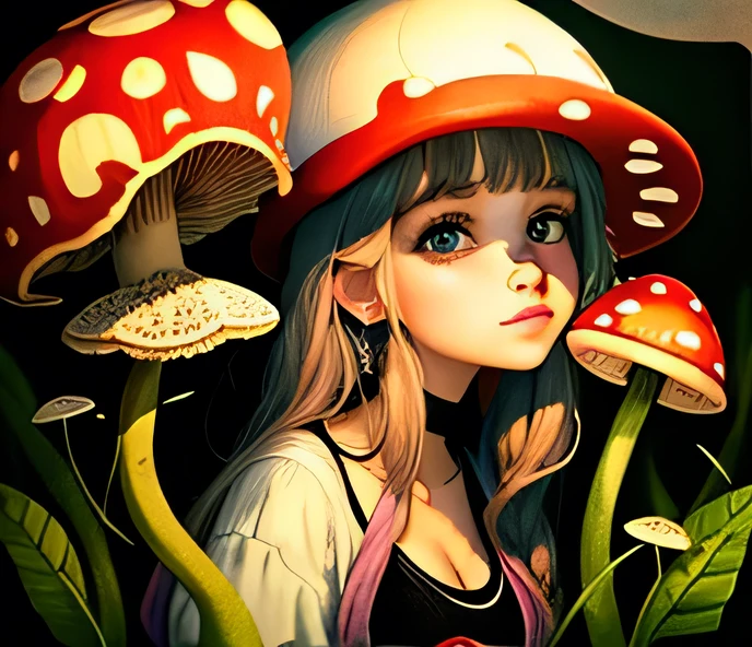 a sexy starfleet explorer woman in a mini dress exploring an alien world, mushroom women inspecting her, beautiful detailed eyes,beautiful detailed lips,extremely detailed eyes and face,longeyeashes,high quality,8k,hyperrealistic,cinematic lighting,sci-fi,vibrant colors,alien landscape,dramatic composition