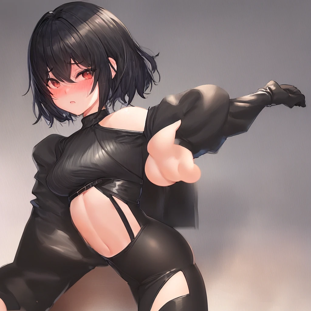 masterpiece, best quality,anime style, 1 girl,(((slender body))), (((small breast))),(((competition swimsuit,headband))),(((((a penis gorilla man grabbing the girl))))), ((((restrained, arms behind back)))),((((cum)))), (beautiful face), (((bob cut))), (((straight hair))), ((((black hair)))),detailed beautiful skin, (perfect hands, perfect anatomy)