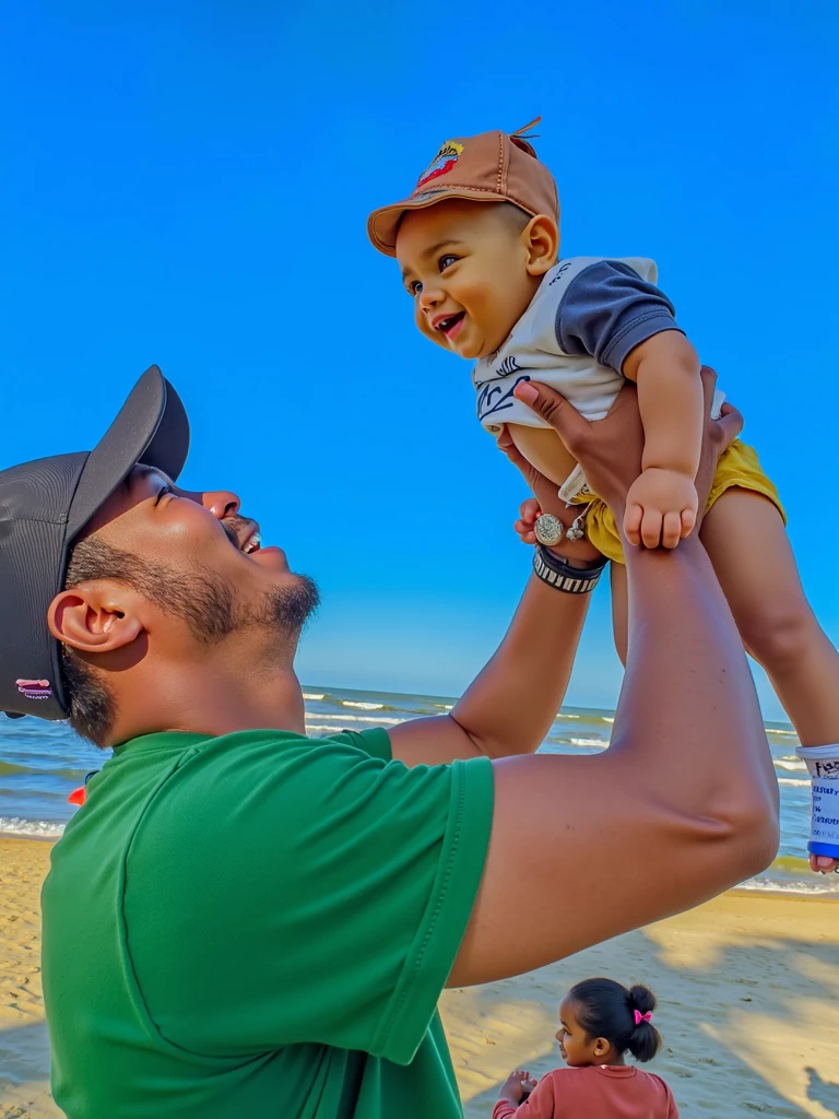there is a man holding a child in his arms, hero, father with child, children, with a kid, family, brazilian man, beginner, children's, boy, son, portrait shot