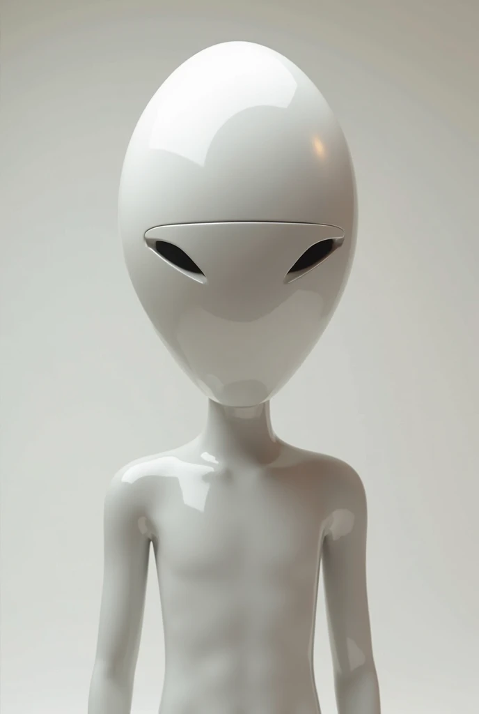 Create a mysterious creature, in white, gray, make it look really really weird weird, in a white room it should be small like 40% of the whole image
