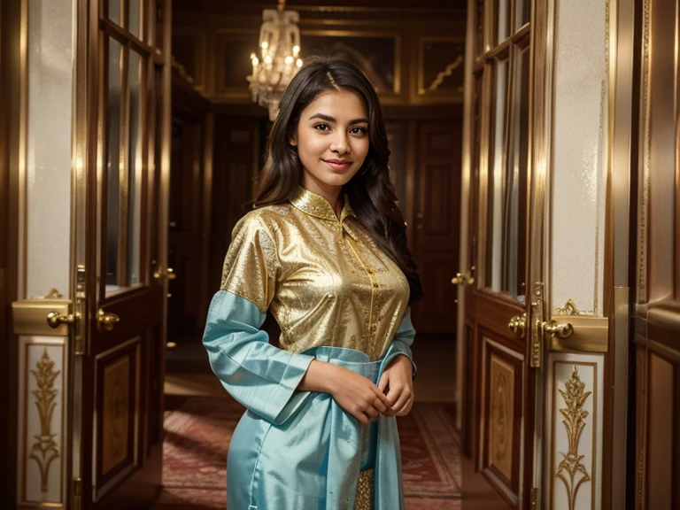 Portrait of Isabella and group: stunning, smiling woman, elephant. This masterpiece is of the highest quality, ultra-detailed and perfect for an 8k HDR wallpaper. Featuring brilliant lighting with sharp focus and intricate details.
